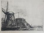 d'après REMBRANDT VAN RIJN (1606-1669)
Moulin de Kinderdijk
Gravure
24 x 34 cm...