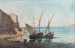 ECOLE FRANCAISE fin XIXème
Paysage méditerranéen
Huile sur toile signée en bas...