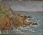 Victor P. MENARD (1857-1930)
Bord de mer
Huile sur toile signée en...