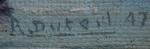 A. DUTEIL (XXème)
Concarneau, les filets bleus, 47.
Huile sur panneau signée...