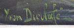 Yvon DIEULAFE (1903-1990)
Bateau s'éloignant du port
Huile sur isorel signée en...