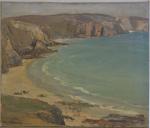 Louis Marie DESIRÉ-LUCAS (1869-1949)
Camaret, plage du Veryac'h.
Huile sur toile signée...
