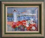 Robert MAURA (1934-2015)
Fleurs devant le port
Huile sur toile signée en...