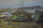 René HUCHET (1917-2001)
Camaret, bateaux sur la grève
Huile sur toile signée...