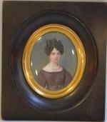 ECOLE FRANCAISE du XIXème
Portrait présumé de Louis Dumas
Miniature ovale
7.2 x...