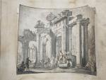 attribué à Giovanni Paolo PANINI (1691-1765)
Architecture animée
Pierre noire, plume et...