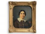 JOUHAN (XIXème)
Portrait d'homme, 1855. 
Portrait de femme, 1857. 
Paire d'huiles...