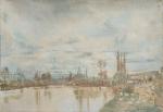 Abel LAUVRAY (1870-1950)
Bord de rivière
Huile sur toile signée en bas...