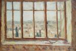 Abel LAUVRAY (1870-1950)
Paysage vu par la fenêtre
Huile sur carton marouflé...