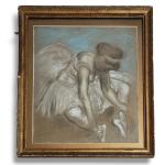 ECOLE FRANCAISE début XXème
La ballerine
Dessin portant une signature apocryphe Degas...