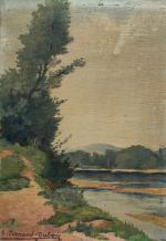 Émile FERNAND-DUBOIS (1869-1952)
Port Aubry près Cosne (Nièvre), 1910. 
Huile sur...