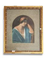 Augustin ZWILLER (1850-1939)
Portrait de dame
Couleurs sur tissu signé en bas...