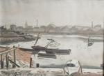Paul NASSIVET (1904-1977)
Barques en bord de Loire, probablement Nantes
Huile sur...