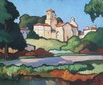 Gaston BALANDE (1880-1971)
Thaims (Charente Maritime), l'église
Huile sur panneau signée en...