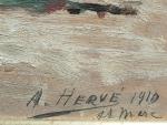 Abel HERVÉ (1858-?)
Saint Marc, 1910. 
Huile sur panneau signée, située...