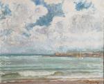 Émile Alfred DEZAUNAY (1854-1938)
Voiliers sur la côte
Huile sur toile signée...