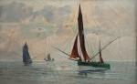Yann NIBOR (1857-1947)
Thoniers des Sables d'Olonne en pleine mer
Huile sur...