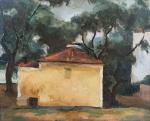Eugène CORNEAU (1894-1976)
Maisons sous les arbres
Huile sur panneau signée en...