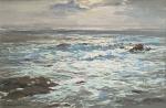 Georges LHERMITTE (1882-1967)
Les vagues, côtes du Pouliguen
Huile sur isorel signée...