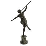 Lucien Charles Edouard ALLIOT (1877-1967)
Danseuse à la flûte
Bronze patiné, signé...