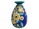 KERAMIS
Fleurs
Vase ovoïde en céramique à décor émaillé polychrome, signé et...