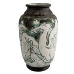 Lucien ALAURENT (XXème)
Vase en céramique à décor émaillé vert blanc...