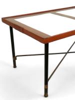 Jacques ADNET (1900-1984)
Table basse rectangulaire en métal tubulaire laqué noir,...