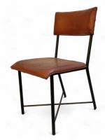 Jacques ADNET (1900-1984)
Paire de chaises en métal tubulaire laqué noir,...