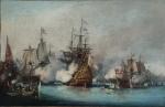 SPINDLER (XIXème)
Combat naval
Huile sur toile signée en bas à gauche
35...