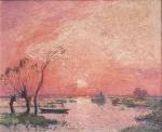 Ferdinand Loyen DU PUIGAUDEAU (1864-1930)
La Brière au soleil couchant
Huile sur...