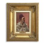 A. STEINHEIL (XIX-XXème)
Portrait d'homme à la chéchia rouge
Huile orientaliste sur...