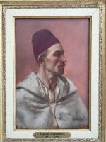 A. STEINHEIL (XIX-XXème)
Portrait d'homme à la chéchia rouge
Huile orientaliste sur...