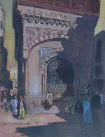 Louis François CABANES (1867-1947)
Le Caire, El-Sebil
Aquarelle orientaliste signée en bas...