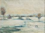 Henri BURON (1880-1969)
Paysage sous la neige
Huile sur panneau signée en...