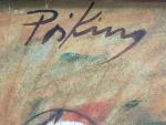 Franz PRIKING (1929-1979)
Le coq
Huile sur papier marouflé sur toile signée...