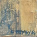 C. HENRY (XXème)
Composition, 1964. 
Huile sur toile signée et datée...