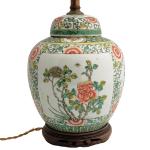SAMSON
Pot couvert en porcelaine, monté en lampe
H. totale: 62 cm...