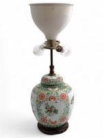 SAMSON
Pot couvert en porcelaine, monté en lampe
H. totale: 62 cm...