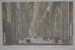 VUE D'OPTIQUE représentant l'intérieur de l'Abbaye de Westminster
29 x 43...