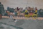 Harry ELIOTT (1882-1959)
La calèche et le pêcheur
Estampe signée en bas...