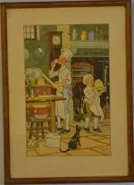 Harry ELIOTT (1882-1959)
Le gâteau
Estampe signée en bas à droite
44.5 x...