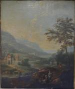 Ecole ALLEMANDE vers 1780, entourage de Johann Georg SCHÜTZ
Paysage de...