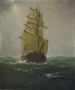 Léon ZEYTLINE (1885-1962)
Voilier en pleine mer
Huile sur isorel signée en...