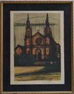 Bernard BUFFET (1928-1999)
San Francisco, l'église
Lithographie signée et justifiée 126/150
74 x...