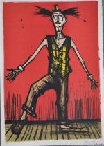 Bernard BUFFET (1928-1999)
Mon cirque, Clown, 1968.
Lithographie signée et justifiée "E.A"
72...