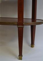 TABLE DESSERTE de forme ovale en bois naturel, bois de...