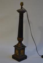 PIED DE LAMPE en métal peint et doré
XIXème
H.: 50 cm...