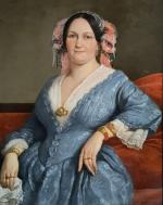 Bruno Joseph CHERIER (1819-1880)
Portrait de dame, 1853. 
Huile sur toile...