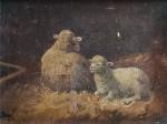 Charles JACQUES (1879-1959)
Les moutons
Huile sur toile signée en bas à...