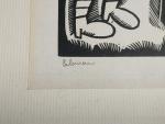 Jean Émile LABOUREUR (1877-1943)
ANZACS, 1918-1922. 
Bois gravé signé en bas...
